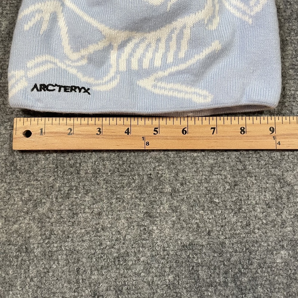 Arc'teryx Bird Head Toque Light Blue Beanie Wool Winter Ski Hat Unisex - Picture 3 of 6
